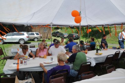 On to the BBQ at the Cadieux's